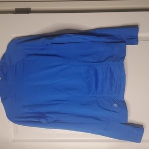 Athleta Blue Long-Sleeve Hooded Performance Top